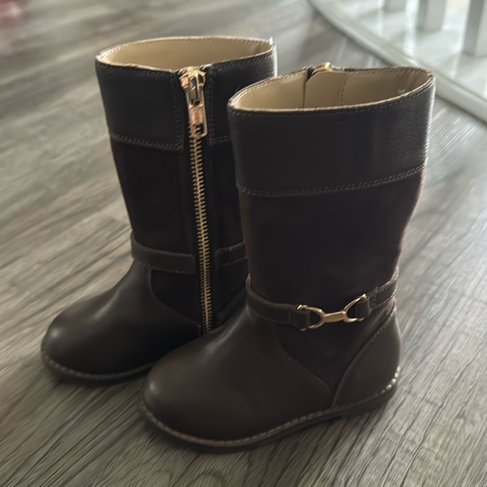 Janie and Jack Leather & Suede Toddler Boots
